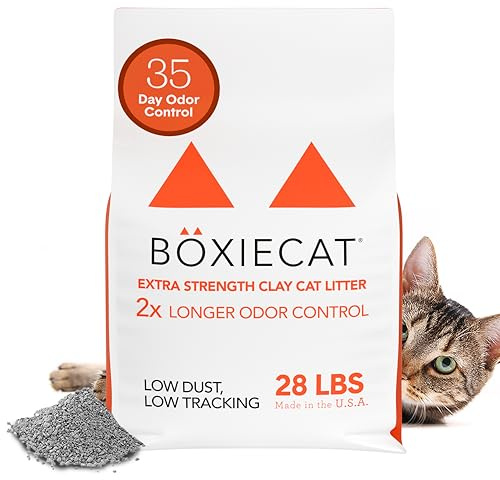 Boxie® Extra Strength 35 Day Natural Odor Control Cat Litter, 28lb Clumping Clay Kitty Litter