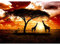 Runa Art Papier peint intissé 396 x 280 cm Afrique girafe | Toison Décoration Murale Salon Chambre á Coucherr | Fabrication Allemande | marron orange 9110012b