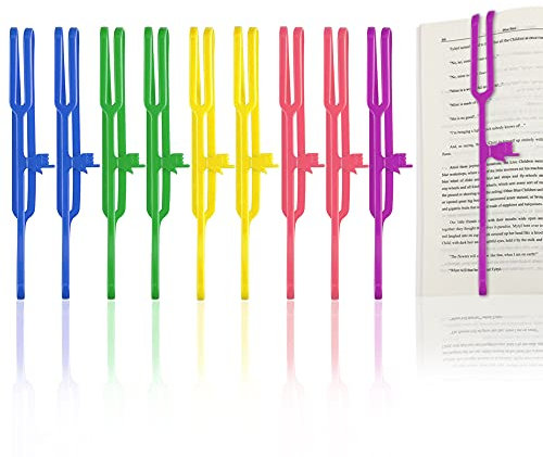 CRIVERS 10 Stück Innovative Silikon Finger Zeigen Lesezeichen Buch Markierer für Bürobedarf und Schulbedarf - Set mit verschiedenen Farben