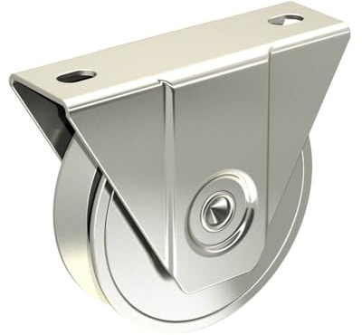 Monture à support extérieur pour portail coulissant - Galet Ø100 mm à gorge en V 21 mm - 400 kg