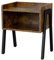 Yaheetech Bedside Table, Industrial Stackable Side Table with Open Storage, 2-Tier Wood Look End Table with Metal Frame, Retro Rustic Accent Furniture for Living Room/Bedroom, Rustic Brown