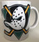 VORAGA Mighty Ducks Anaheim Tasse, Weiß, Porzellan, Zylinder, Trinkbecher, 1 Stück (1er Pack), NHL, Modern, Klassisch, Mikrowellensicher, Zuhause, Alle Gelegenheiten