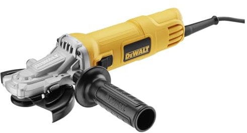 DeWALT DWE4157F-QS Flachkopf-Winkelschleifer, 900W, Schwarz/Gelb