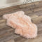 Natürlicher Mailand dicker und üppiger 6,3 cm Flor, rutschfeste Unterseite, hypoallergen, Premium-Qualität, Luxus Neuseeland Shearling, 60 x 90 cm, Schaffell-Überwurf, Einzelpelt, Dusty Rose