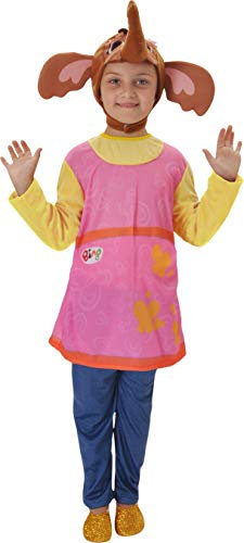 Sula elephant costume disguise official Bing girl (Size 4-5 years), Brown, Pink