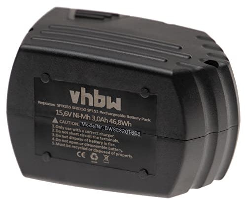 vhbw batteria compatibile con Hilti SFL 12/15, SF 151-A, SFH 151-A, SF 150-A utensile elettrico (3000 mAh, NiMH, 15,6 V)