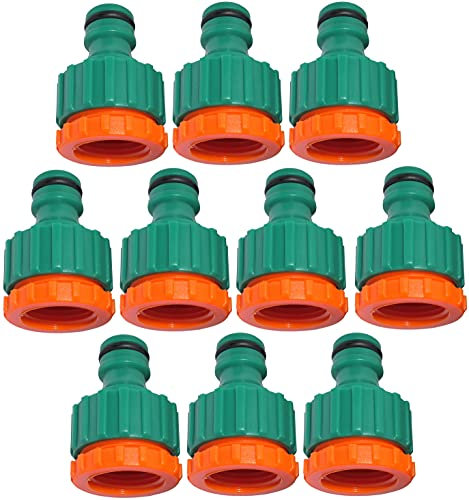 AERZETIX - Juego de 10 conectores racor rápido macho 1/2 para grifos adaptadores hembra 3/4'' y 1/2 - rosca interior 19mm/24mm - en plástico ABS - C48745