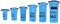 DonDon Dry Bag Sac étanche 2l, 5l, 10l, 15l, 20l, 30l avec bandoulière - Bleu Clair 30 Litre