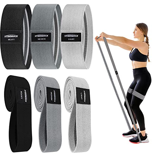 Standrock - Widerstandsbänder für Workout, 6er Set Fabirc Widerstandsbänder | 3 Lange Widerstandsbänder für Training und Widerstand | Widerstandsbänder