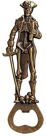 LSJ ORIGINAL Pirate Skeleton Skull Beer Bottle Opener, Zinc Alloy, Bottle-openers