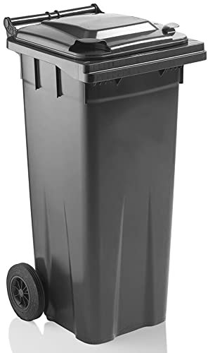 STORM TRADING GROUP Wheelie Bin 140L Outdoor/Indoor Commercial and Industrial Waste Disposal Wheel Bin Great For Workplace With Strong Rubber Wheels