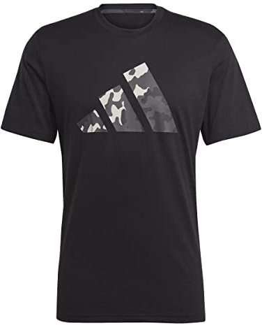 adidas Herren Train Essentials Seasonal Logo Training Tee, Black, XXL