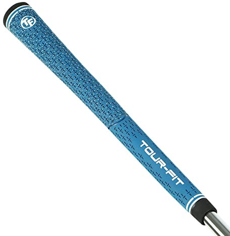 Tour Fit Dual Compound Golf Grips Standard/Midsize Premium Half Cord Wood Iron Golf Grip &Tape (All Blue Standard)