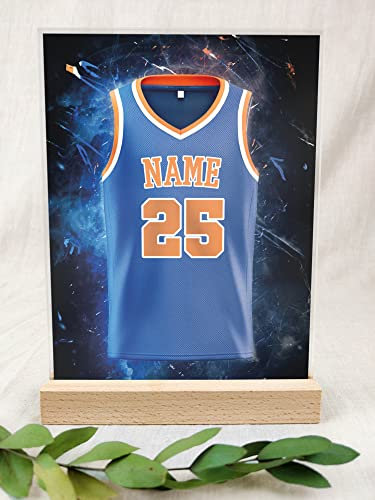 New York Fanartikel Acryl Tafel - Personalisiertes Geschenk, Basketball Geschenke Jungen, Basketball Trikot, Fanartikel, Fanartikel Kinder, Fan Geschenke, New York Trikot für New York-Fans