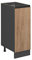 Vicco Armario de Farmacia R-Line, Roble Dorado/Antracita, 30 cm En Forma de J, sin encimera