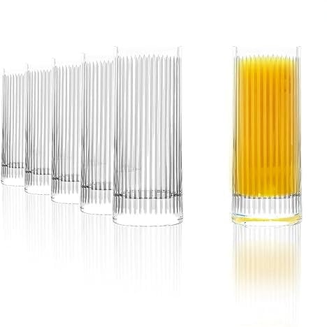 Stölzle Lausitz Saftgläser NYB SOHO 6er-Set 380 ml – Elegante Allroundgläser für Saft, Wasser & Cocktails – Wassergläser aus bleifreiem Kristallglas – Spülmaschinengeeignet, made in Germany