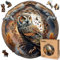 LEOGOR Whimsical Owl Haven – Holzpuzzle Erwachsene Eule, 350 Teile – 38,1 × 37,6 cm – 5 mm Dickes Holz, handgeformte Teile, rundes Mosaikdesign – Magisches Holz Puzzle für Puzzle-Liebhaber