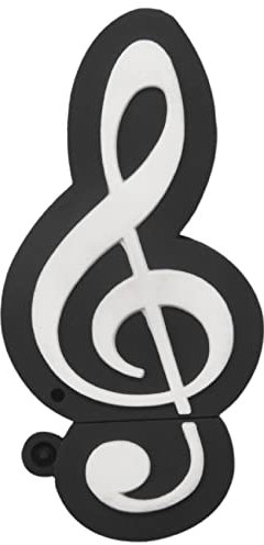 Sujhyrty Clé USB 2.0 en forme de dessin animé - Symbole de notes de musique - Mémoire externe USB 2.0 - 16 Go