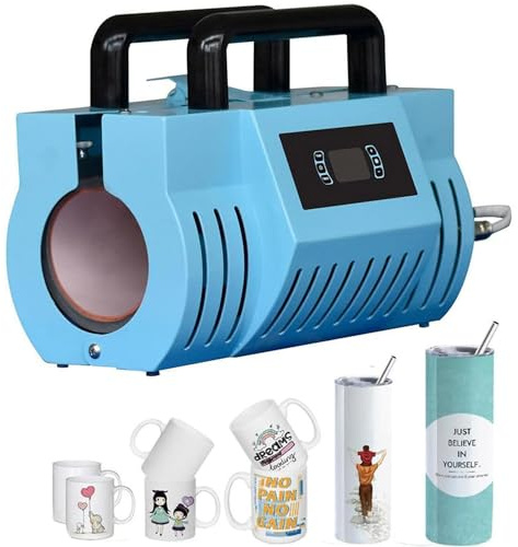 GEJLELDS Tumbler Heat Press 11-30 OZ, Tumbler Press Machine 220V for Skinny Straight Tumblers, DIY Cup Mug Press Tumbler Press Heat Machine Sublimation
