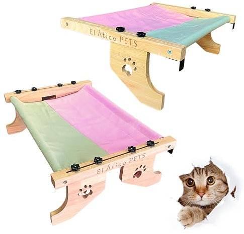 EL ÁTICO PETS Hamac pour Chat. Lit pour Chat. Mobilier pour Chats. Adaptable pour Accrocher sur des Meubles. Durable et Polyvalent. Supporte jusqu'à 30 KG. Panier Chat Suspendu