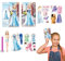 Rurunklee Prinzessin, magnetisch, Puppen-Set aus Papier, magnetisch, Prinzessinnen-Stil, magnetisch, für Mädchen, Weihnachten, Neujahr