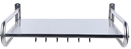 CHFUNE Soporte para microondas, de acero inoxidable, soporte de pared para microondas, soporte para microondas para colgar hasta 30 kg
