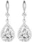 Linawe Silber Ohrringe Set, Hängende Tropfen Ohrringe mit Kristallen und Diamanten für Damen - Hochzeit