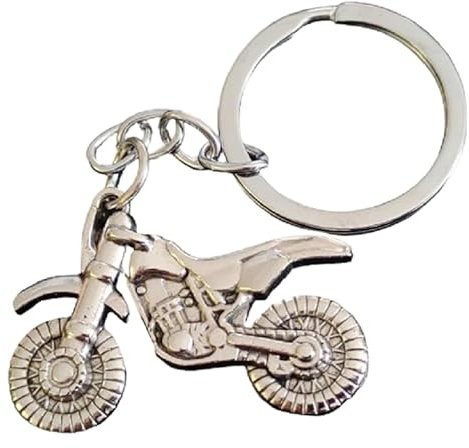 Porte-clés en Métal Cross pour Moto Bateau Voiture motocross yz vélo cadeau tendance unisexe, argent, Taille Unique