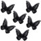Haarklammer Schmetterling Haarspange Schmetterling 6 Stück, Mini Haarspangen Clip für Damen Mädchen Party Dekoration (Schwarz)