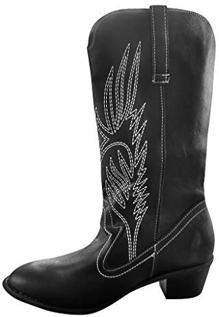 Stivali Bimba Tronchetti Donna Nero Stivaletto Texani Marroni Scarpe Ballo Latino Elasticizzato Tacco Basso Tacchi