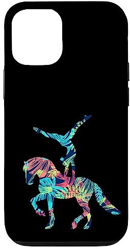 Hülle für iPhone 12/12 Pro Voltigieren Jungle Design | Pferdesport - Pferde - Volti