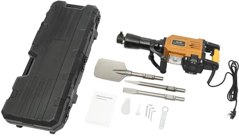 Electric Heavy Duty Jack Hammer with 3 Different Drill Bits Concrete Breaker Drill Garden Tree Digger, 220V 1700W, Widely Used in Gardens, Farms etc