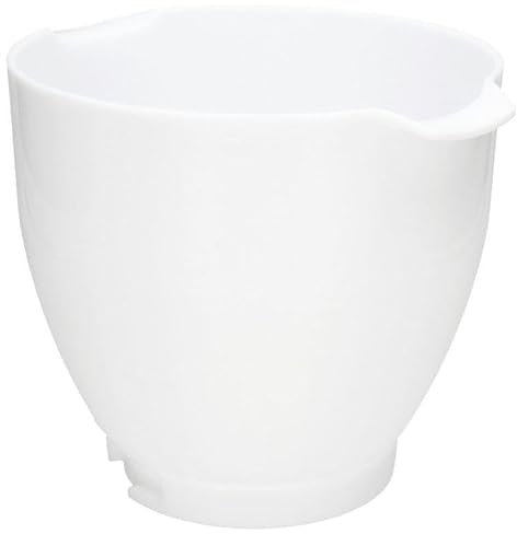 KGA SUPPLIES Food Mixer White Plastic Kenlyte 6.7 Litre Bowl Compatible with Kenwood KM800, KM810, KM816