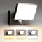 YindaLux Außenlampe mit bewegungsmelder 3CCT, 24W IP65 Wandlampe mit Schwenkbar LED Panel, 3000 Lumen, Aluminium Modern Wandleuchte Außen/Innen, Außenwandleuchte für Terrasse, Eingang, Flur, Anthrazit