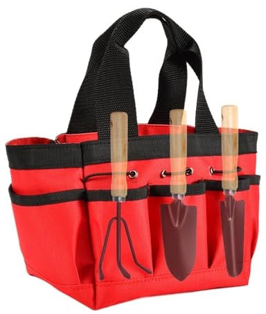 Garden Tools Holder Bags - Garden Tools Bags Organizer Heavy Duty 8 Pocket - Storage With Handles And Elastic Straps - Gardening Tote | For Indoor Outdoor