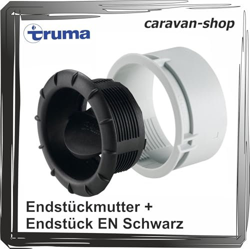 Luftauslass Endstück EN schwarz + Endstückmutter EM Luftverteilung truma