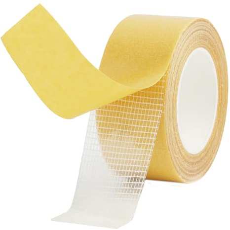Aifrymne Heavy Duty Double Sided Fabric Tape, 1 Inch X 33FT Hem Tape for Curtains, Without Sewing Ironing, Clothes, and Carpets - No Sew Adhesive Tape for Hemming, and Crafts - Strong and Easy to Use
