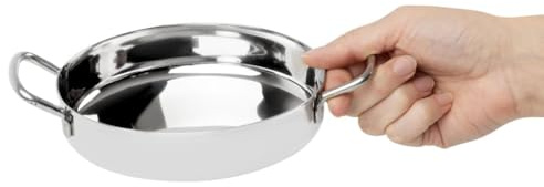 Olympia Stainless Steel Double Handle Serving Dish, 150mm | Elevates table presentation in commercial dining with a durable, easy-to-clean design built for busy catering setups.