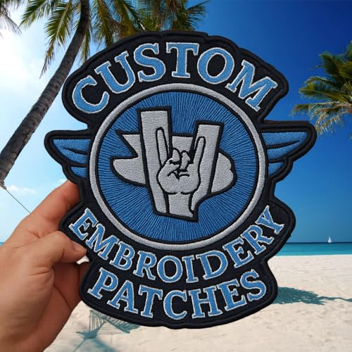 Individueller Aufnäher mit Ihrem eigenen Design, personalisierbare Klettverschluss-Applikation, zum Aufbügeln, Logo-Stickerei-Tag für Stoff, Uniform, Hut, Rucksack, Weste