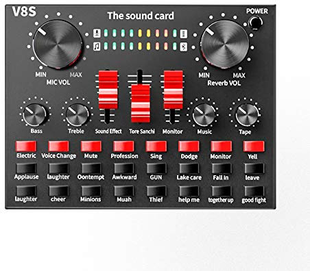 DJ Audio Mixer External Sound Card Clear V8s E Phone Microphone Webcast Live Sound Card External USB for E Computer Interface