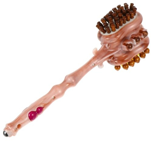 GARVALON Massagehammer Doppelkopf Handmassagegerät Kunststoff Klopfender Massage Klopfhammer Rücken und Ganzkörper Massagestab für Wellness Tragbar für Zuhause und Reisen