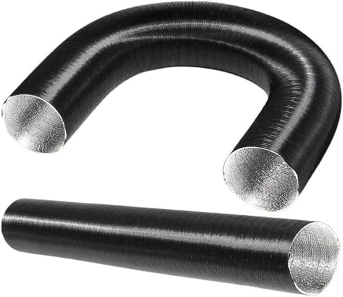 42mm/60mm/75mm Flexible Air Ducting Pipe for Air Diesel Parking Heater, Ducting Tubes Hoses Compatible with Caravan, Camper, and Vehicle Heating Systems, 1m/2m (Dia: 60 mm, Length: 1M)