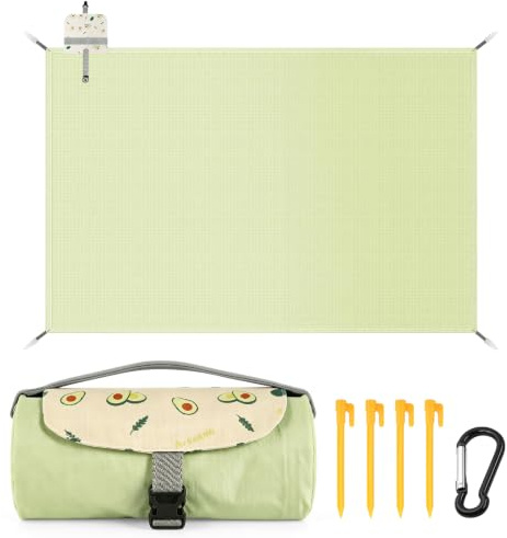 Wasserdichte Picknickdecke (150 × 210 cm),mit Tragegriff für einfachen Transport,diese sandabweisende und waschbare Strandmatte eignet sich hervorragend für Camping und diverse Outdoor-Aktivitäten