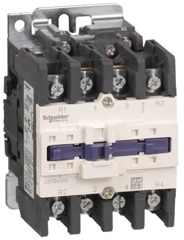 Schneider Electric TeSys Deca contactor,4P(2NO+2NC),AC-1 =440V 80 A 230V AC 50/60Hz coil,LC1D65008P7