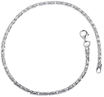 Rundes Königskette Armband 925 Silber - 2,3mm Länge 16-25cm