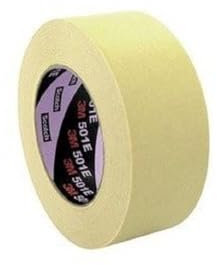 3M 501E Kreppklebeband, 18 mm x 50 m, Industrie- und Automotive Lack-Abdeckarbeiten, Beige (48-er Pack)