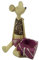 ZakkaDesign Mouse Design Clay Tea light Holder (Maroon)