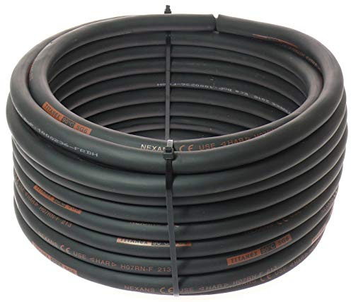 TITANEX Kabel H07RN-F 5x6,0 mm² (5G6) Baustellenkabel, Industriekabel geeignet für den Außenbereich 5-50m (45m)