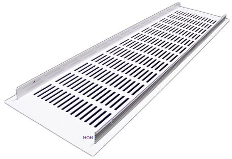 Lüftungsgitter LG-5013 W Steggitter Weiss 500x 130mm Zuluft Abluft Türgitter