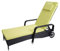 Mendler Poly-Rattan Sonnenliege Carrara, Relaxliege Gartenliege Liege, Alu - anthrazit, Kissen hellgrün